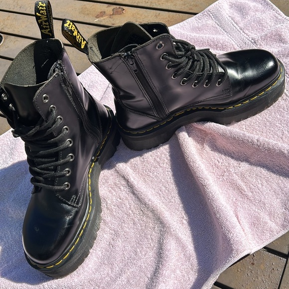 DR. MARTENS JADON BOOT  LEATHER PLATFORMS - Picture 4 of 7